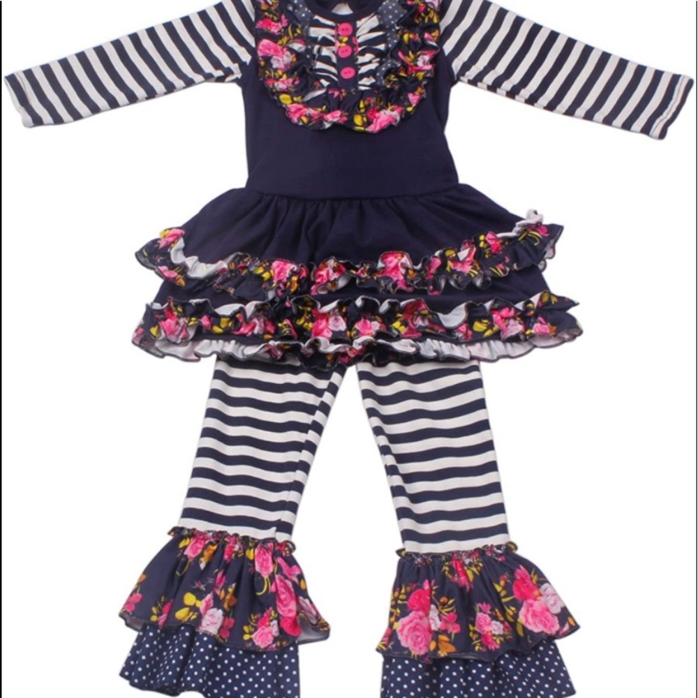 Boutique Ruffle Pants Set